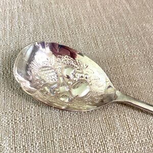 Vintage Sheffield England Silver Plated Serving Spoon